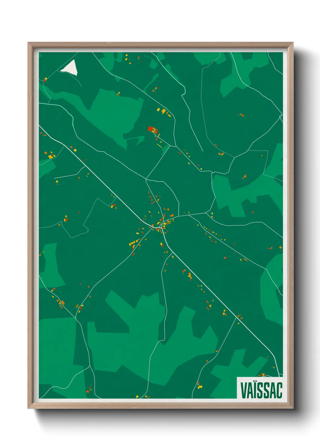 Une affiche de carte sur Vaïssac