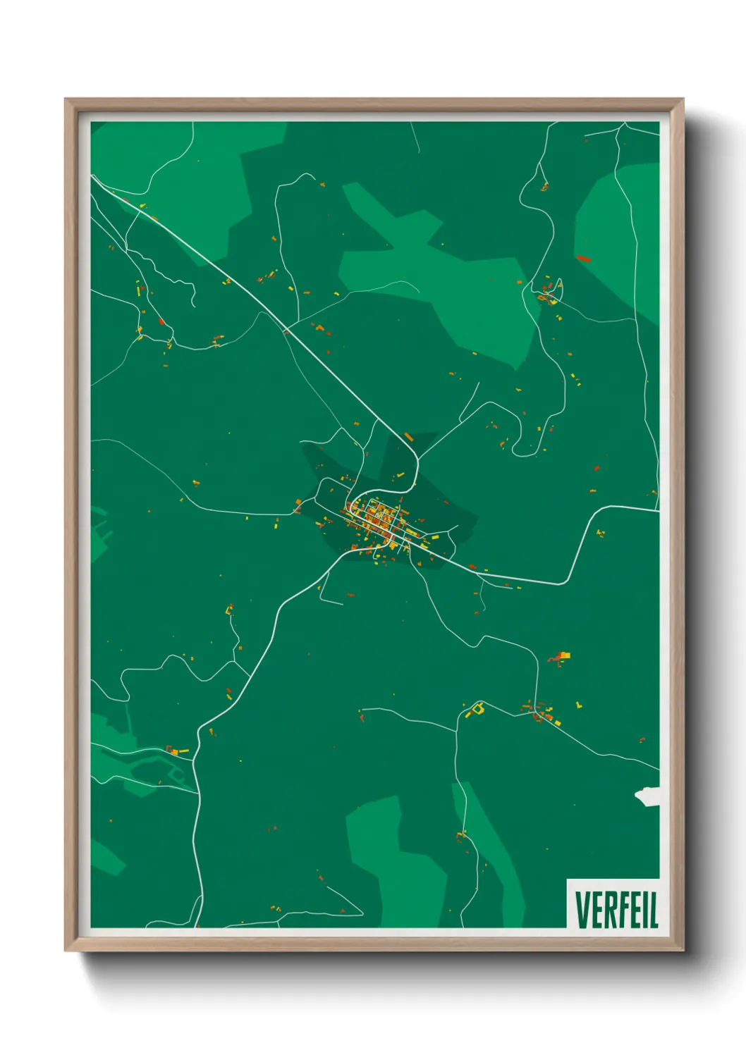 Une affiche de carte sur Verfeil