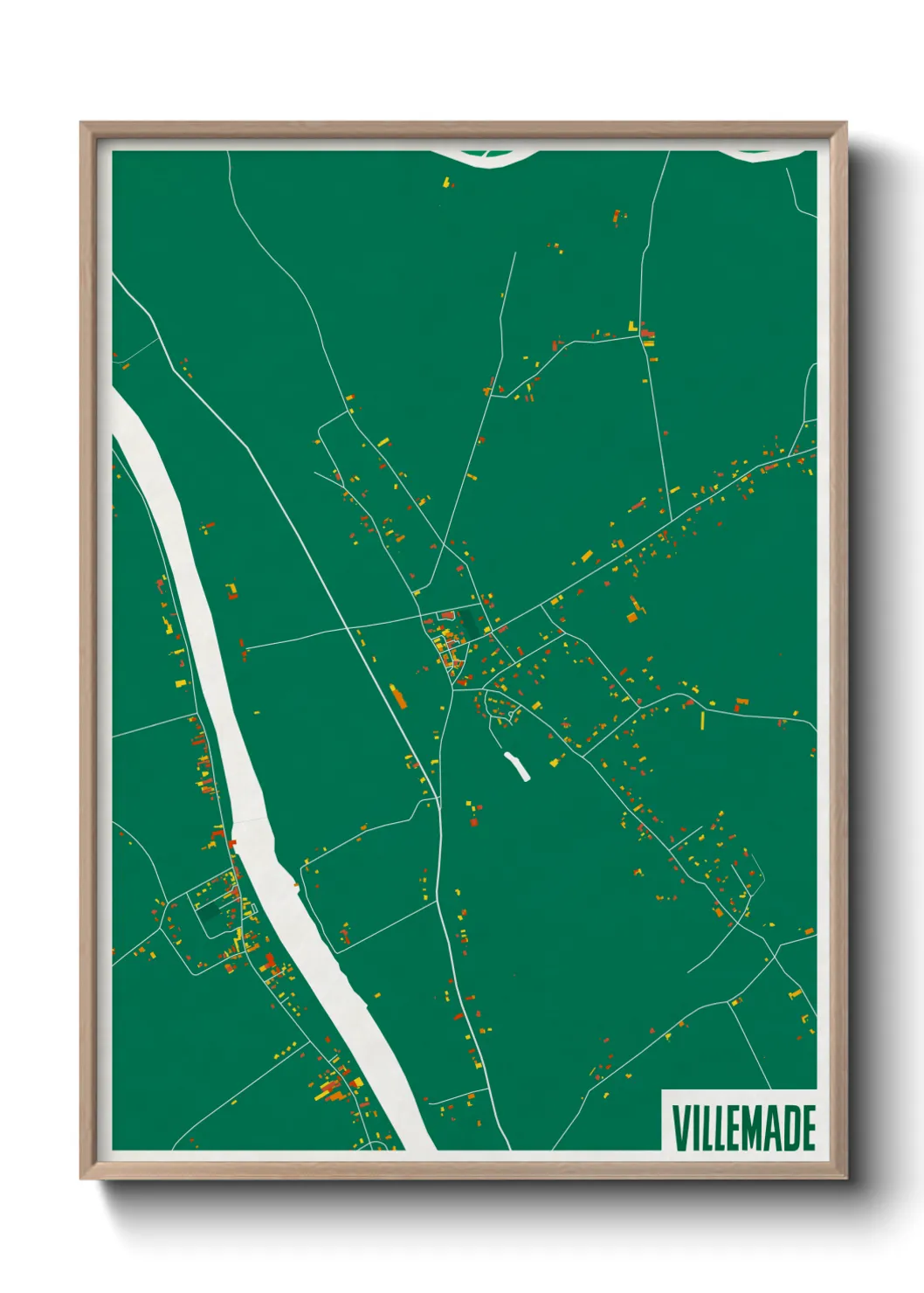 Une affiche de carte sur Villemade