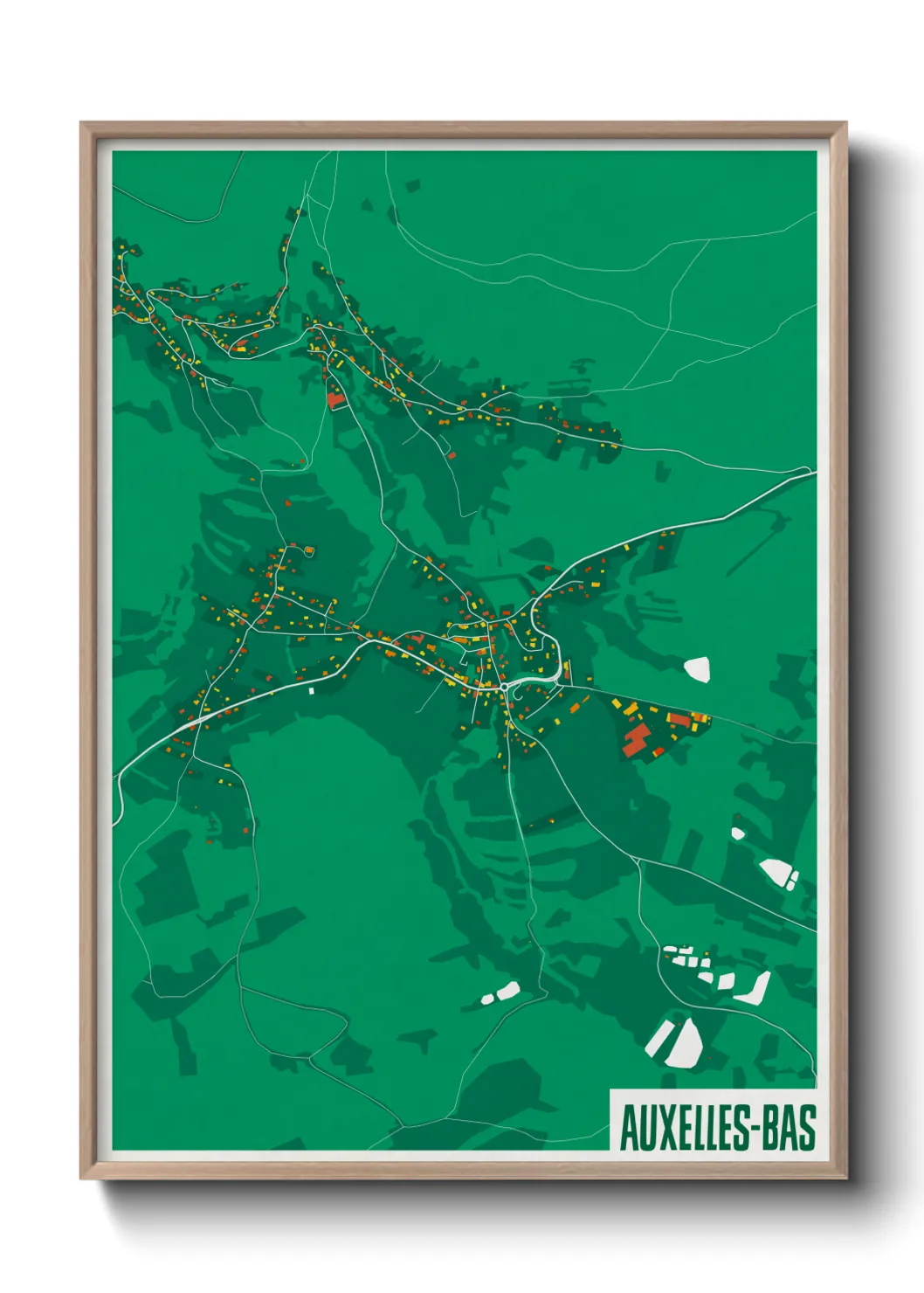 Une affiche de carte sur Auxelles-Bas