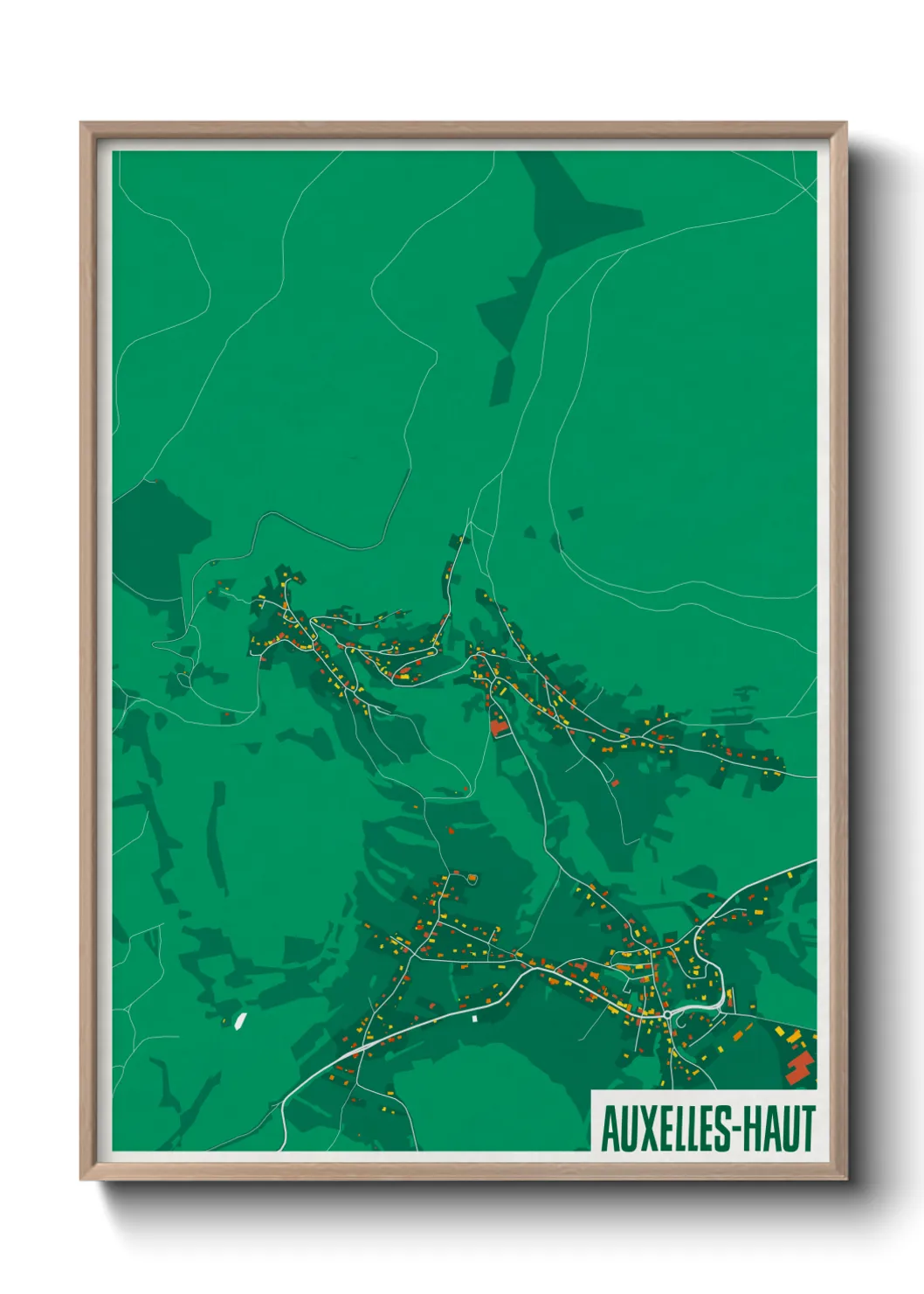 Une affiche de carte sur Auxelles-Haut