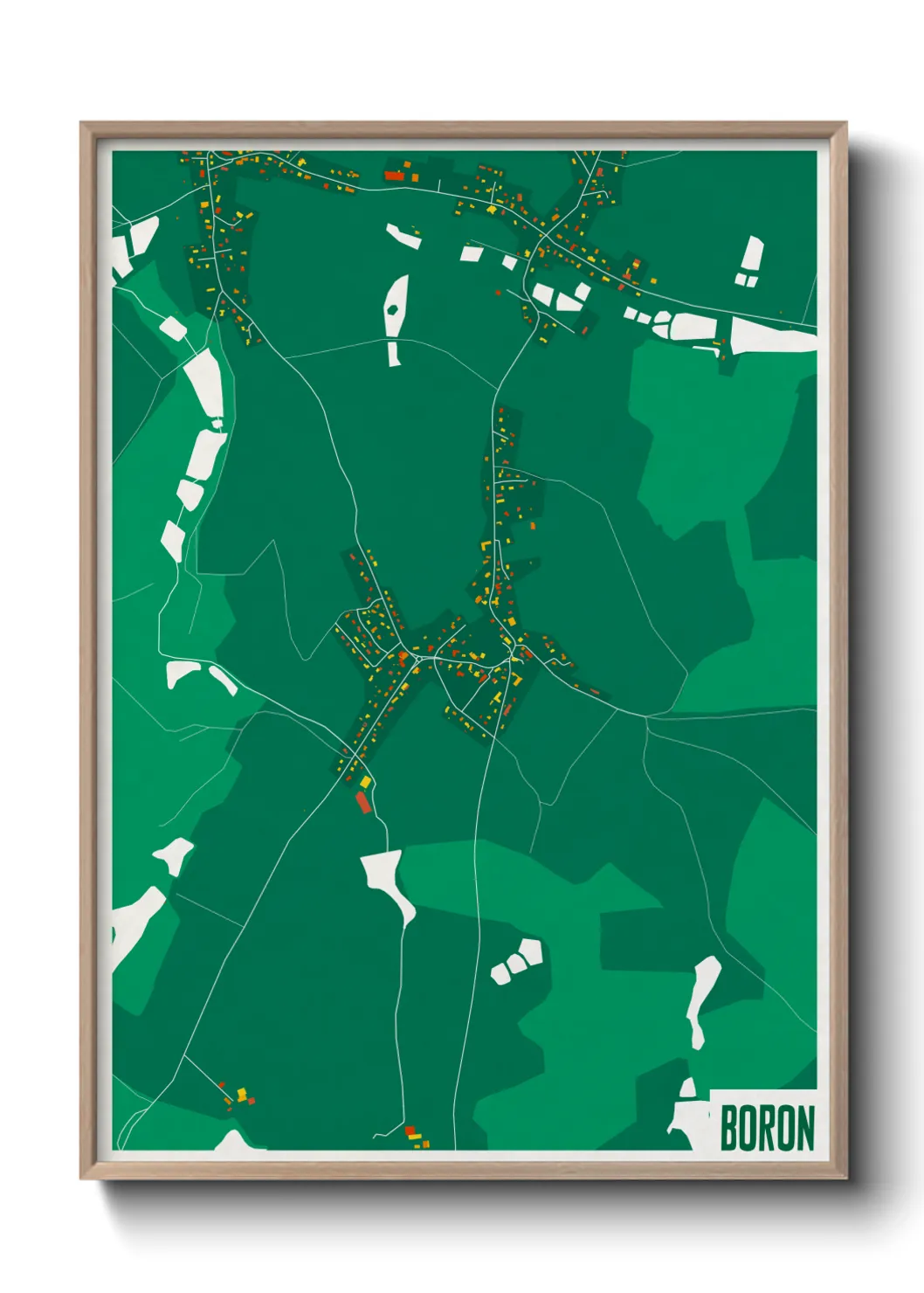 Une affiche de carte sur Boron