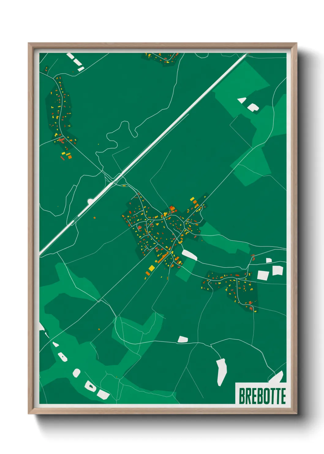 Une affiche de carte sur Brebotte