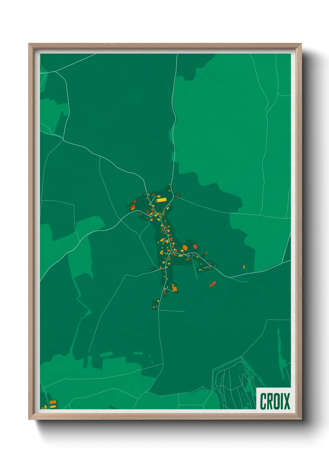Une affiche de carte sur Croix