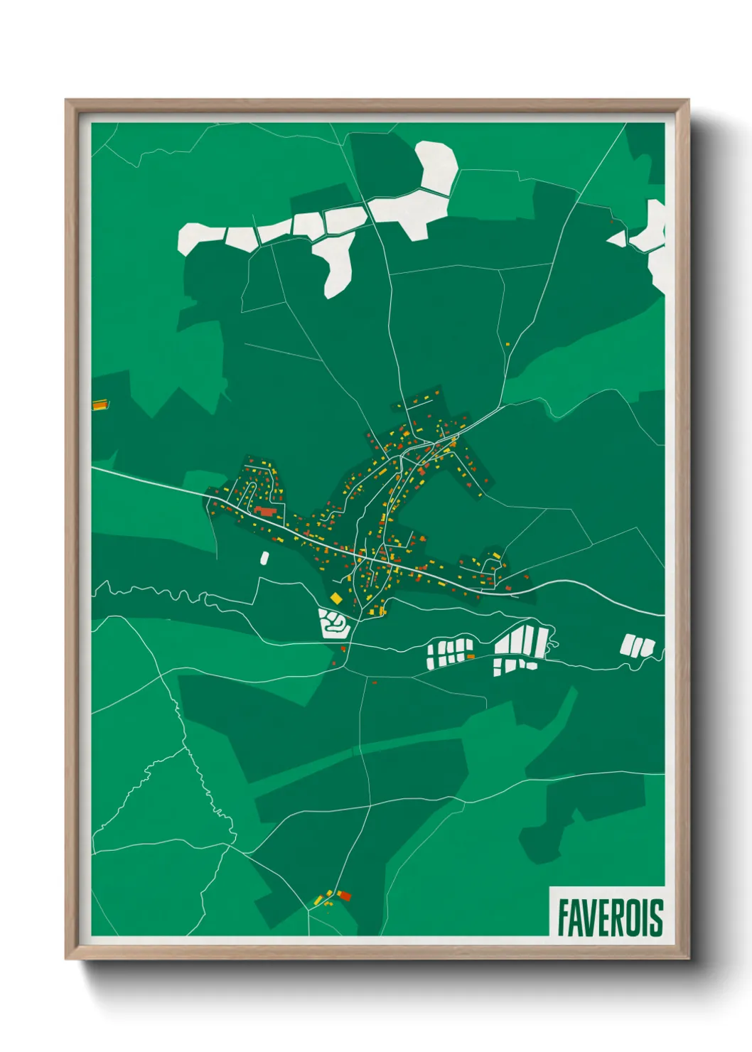 Une affiche de carte sur Faverois