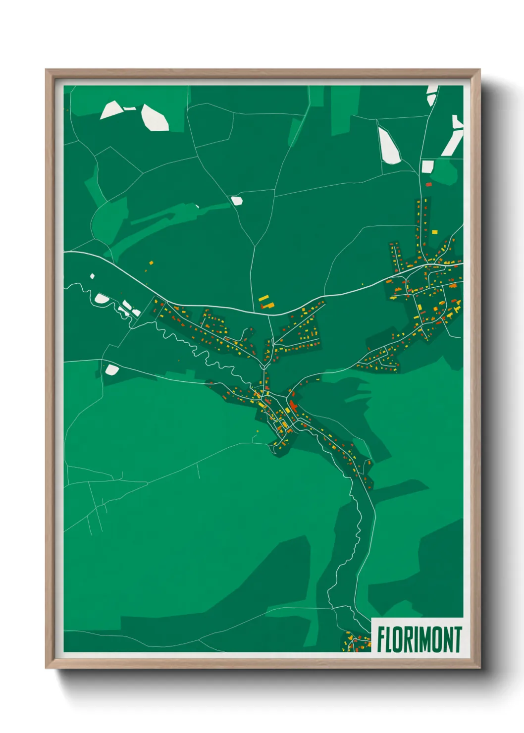 Une affiche de carte sur Florimont