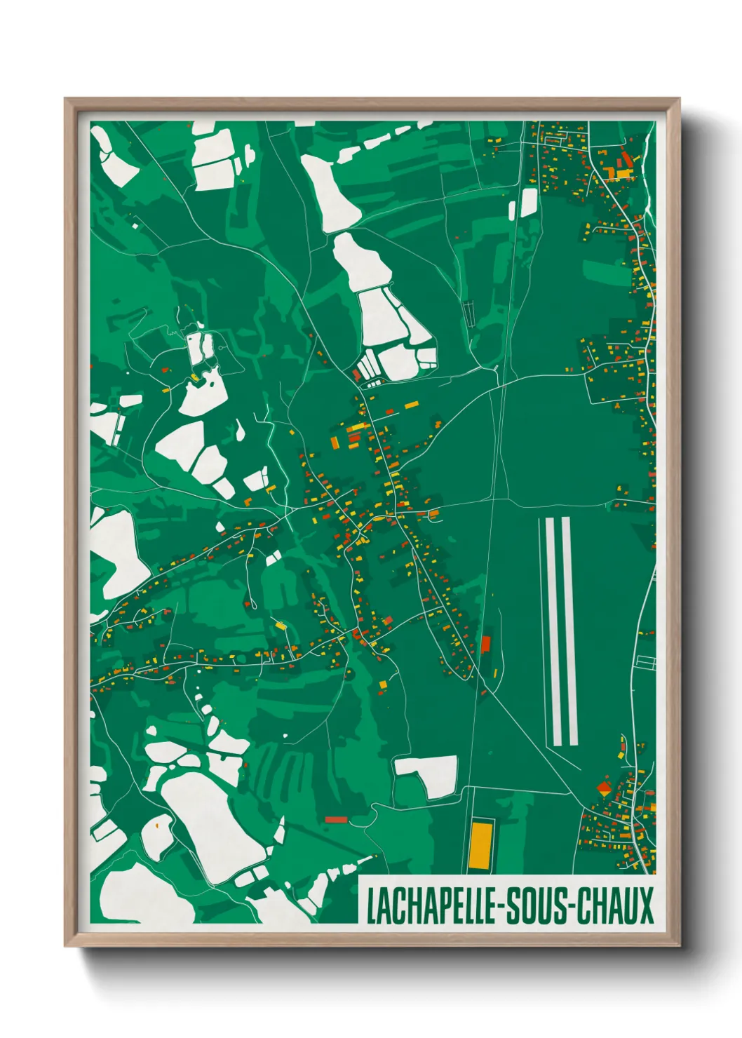 Une affiche de carte sur Lachapelle-sous-Chaux