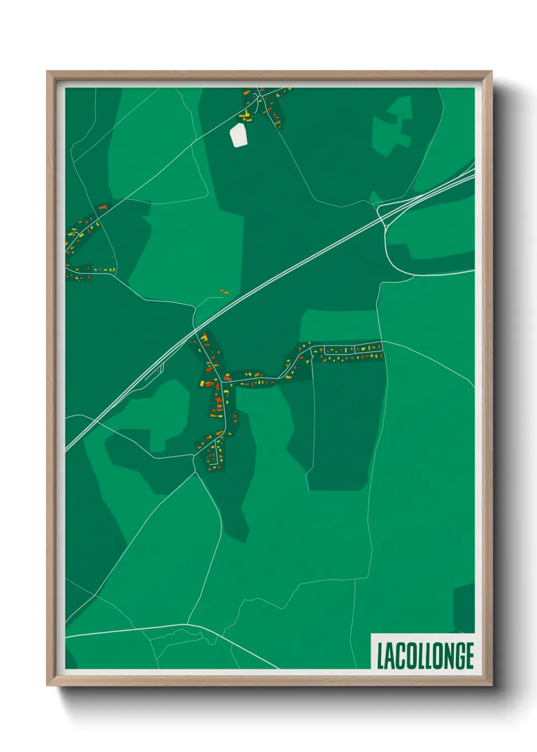 Une affiche de carte sur Lacollonge