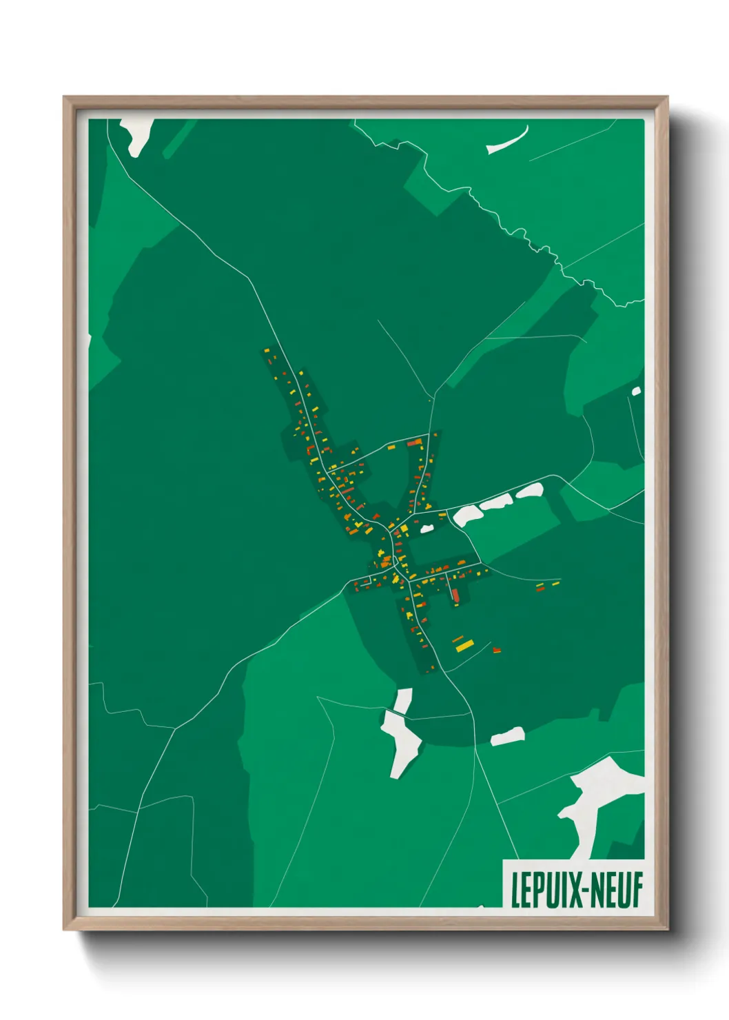 Un poster carteLepuix-Neuf