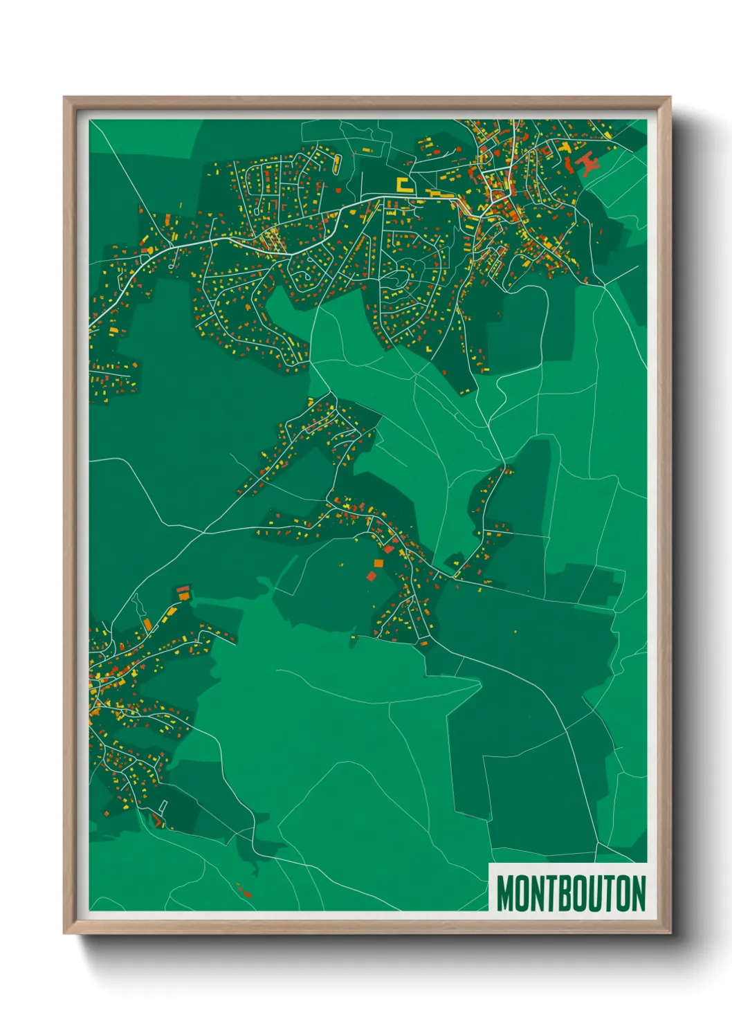Une affiche de carte sur Montbouton