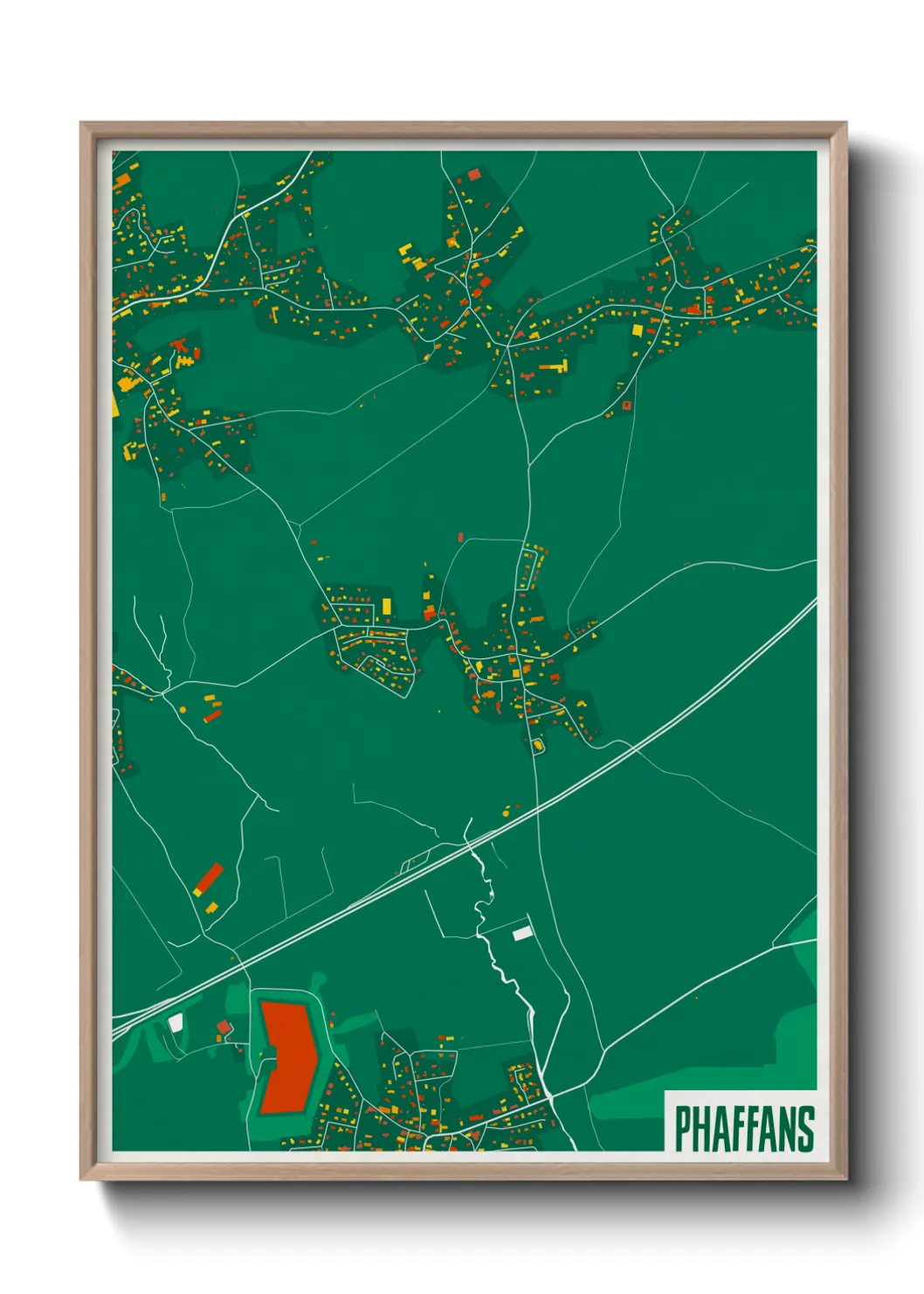 Une affiche de carte sur Phaffans