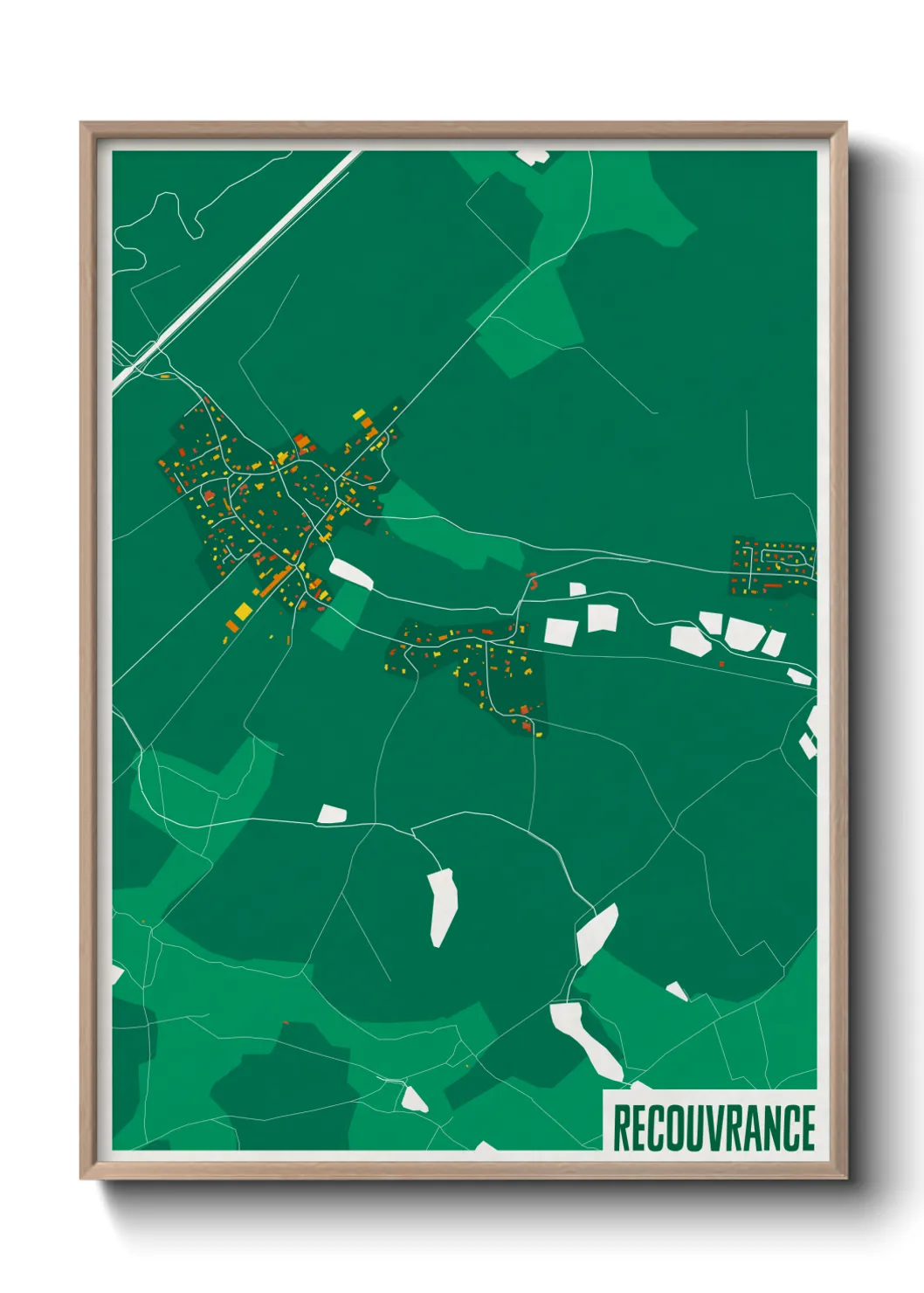 Une affiche de carte sur Recouvrance