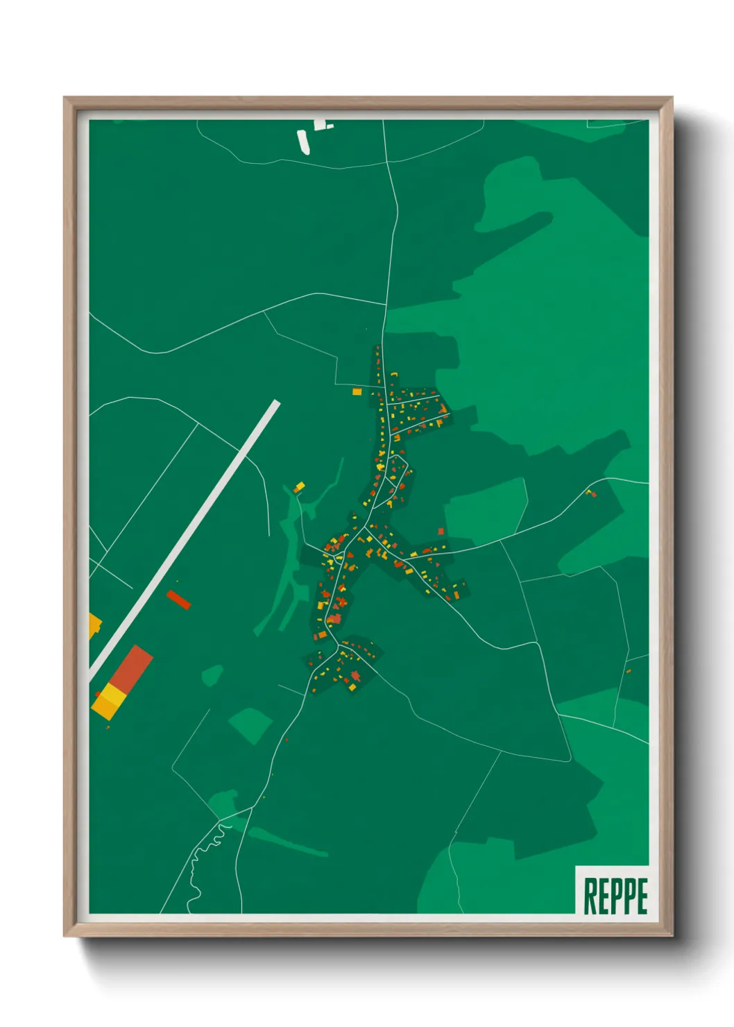 Une affiche de carte sur Reppe