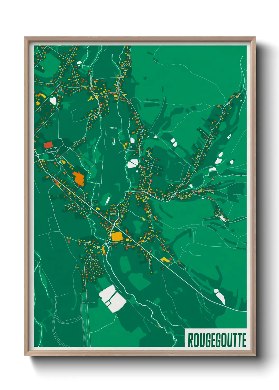 Une affiche de carte sur Rougegoutte