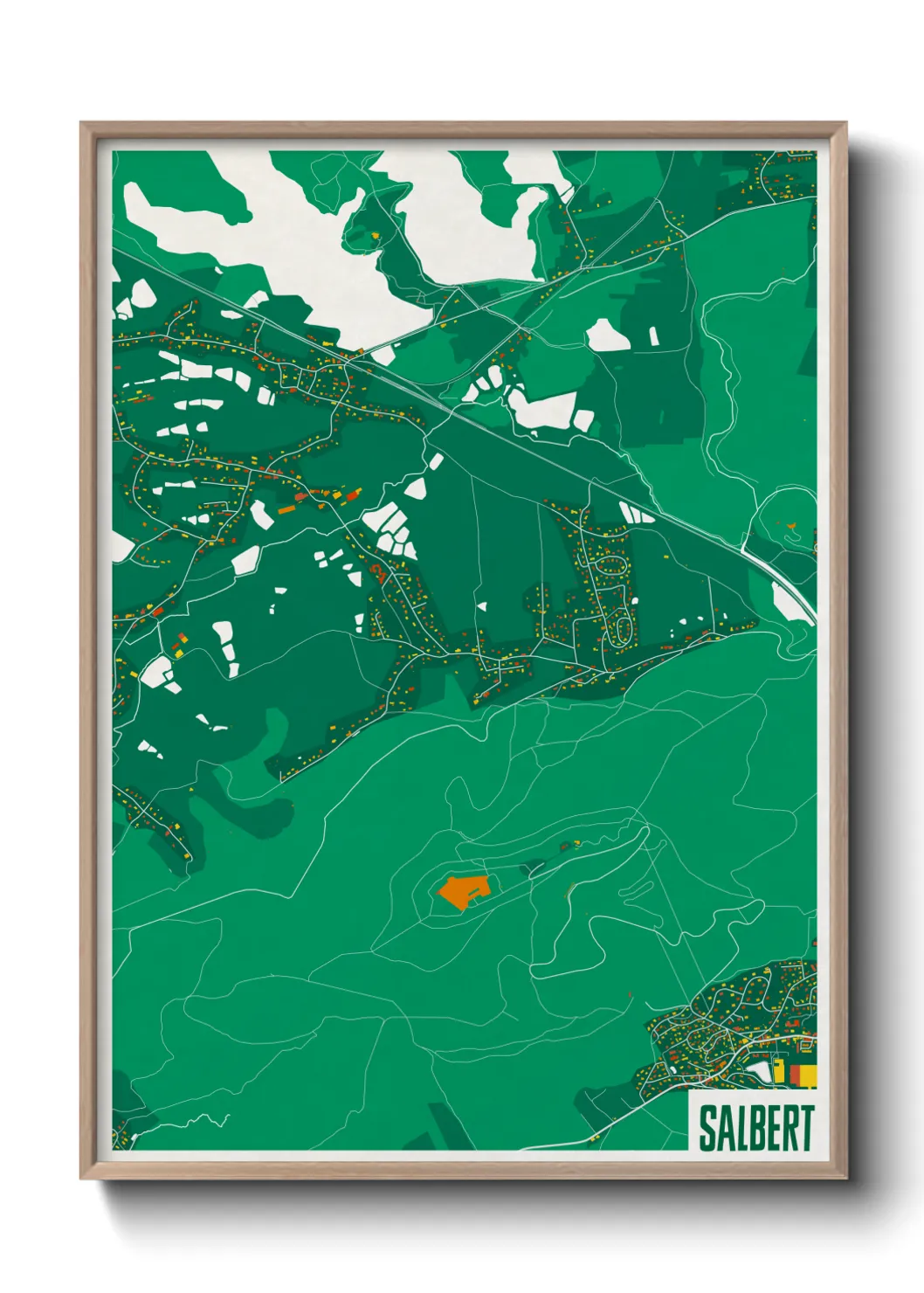 Une affiche de carte sur Salbert