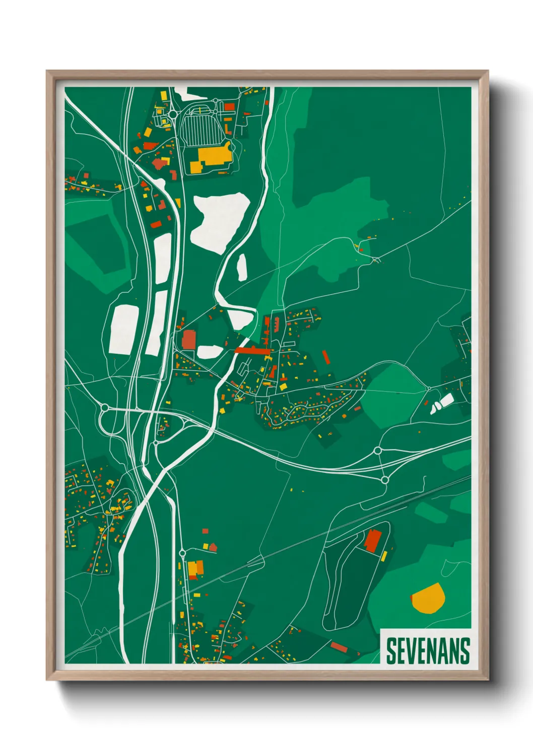 Une affiche de carte sur Sevenans