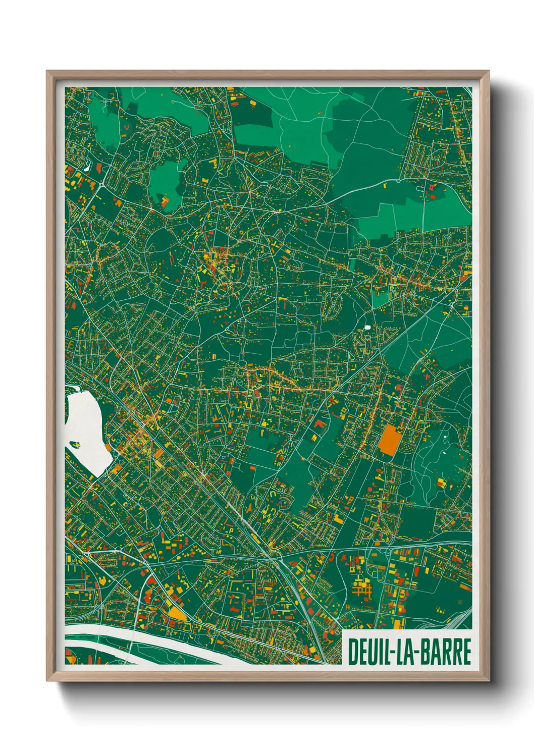 Une affiche de carte sur Deuil-la-Barre