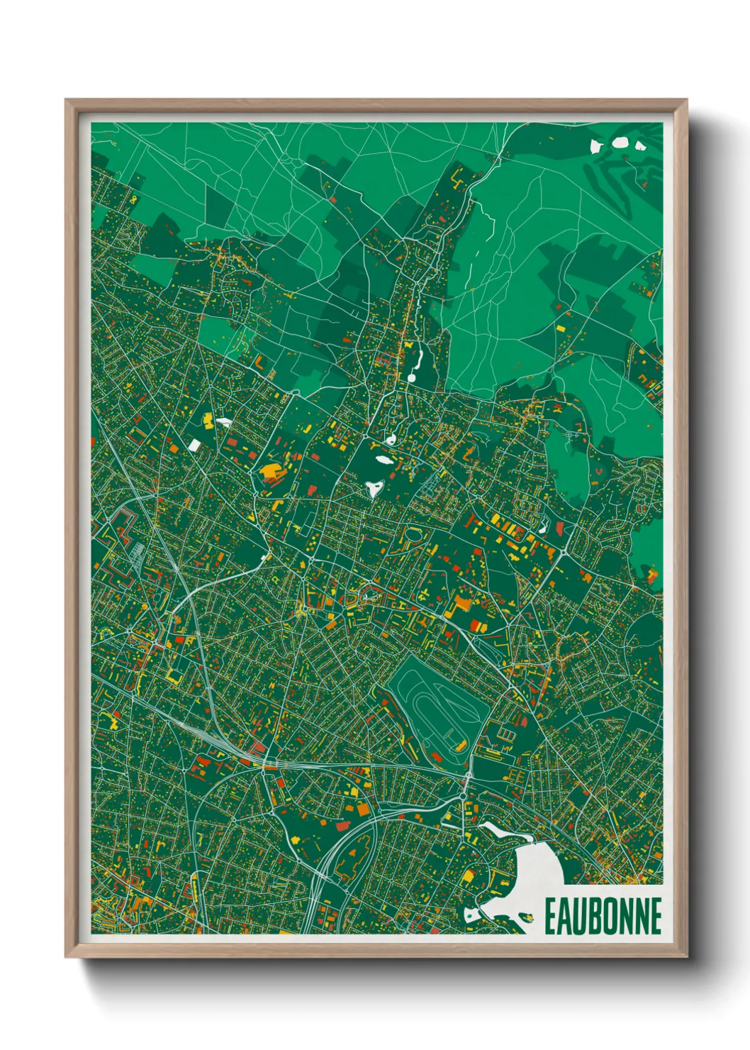 Une affiche de carte sur Eaubonne