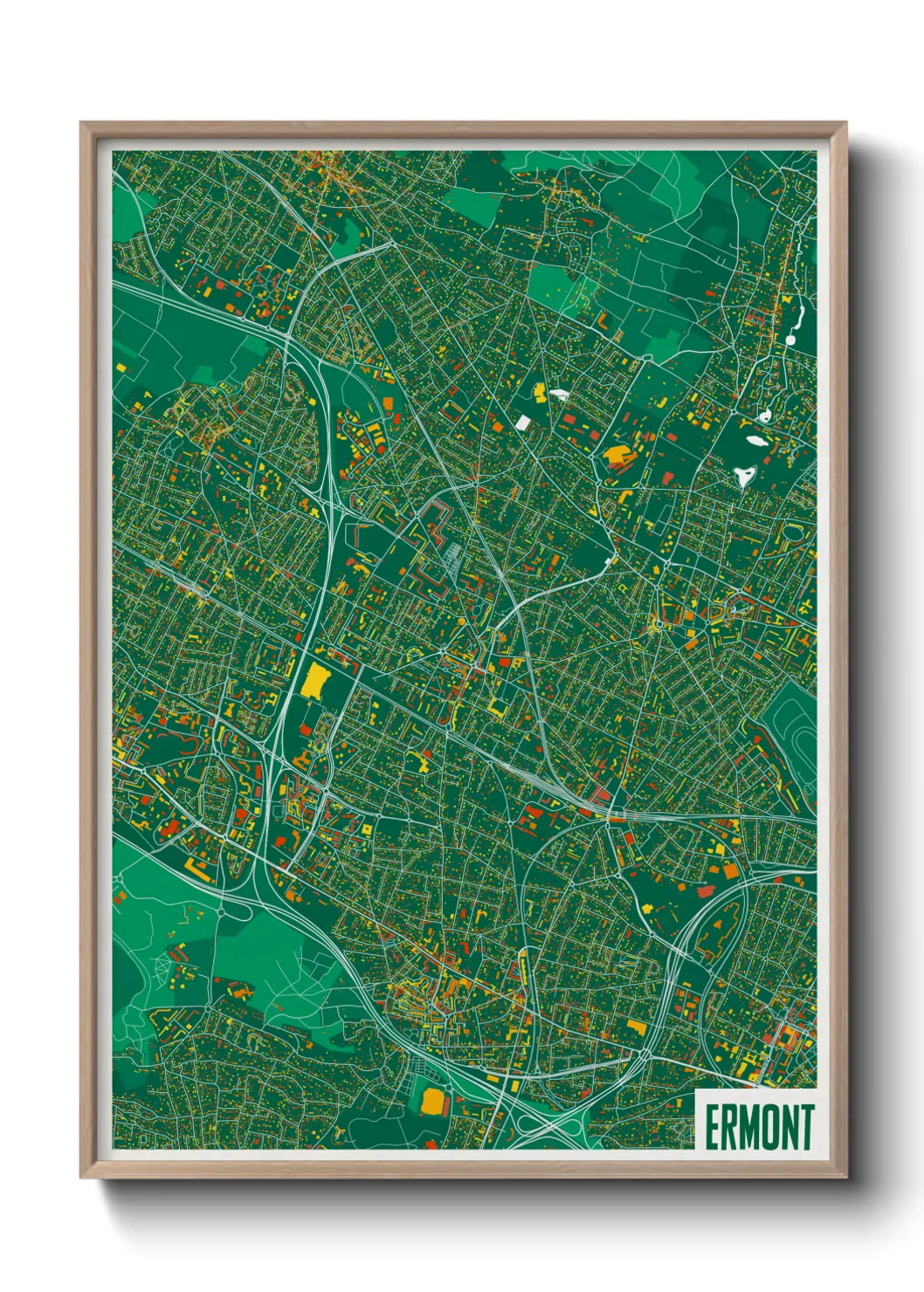 Une affiche de carte sur Ermont