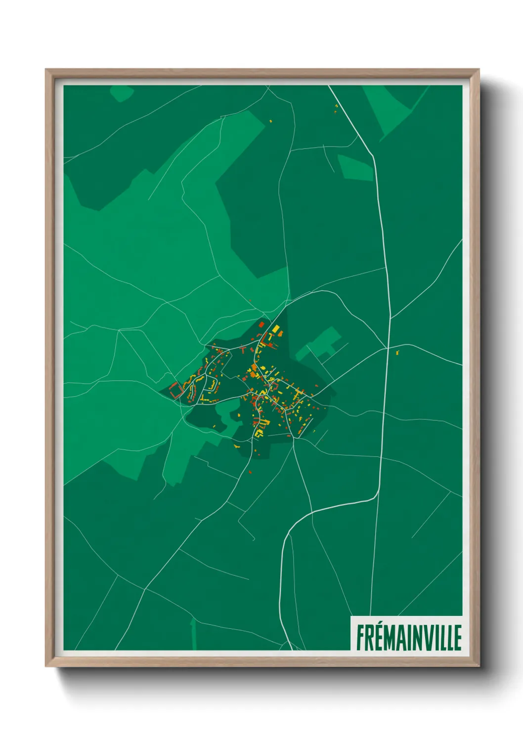 Une affiche de carte sur Frémainville