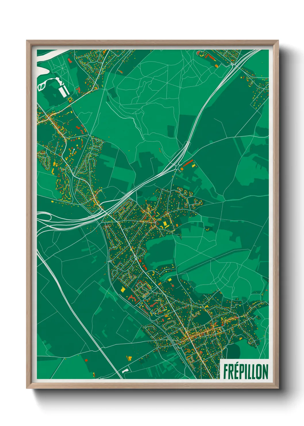 Une affiche de carte sur Frépillon