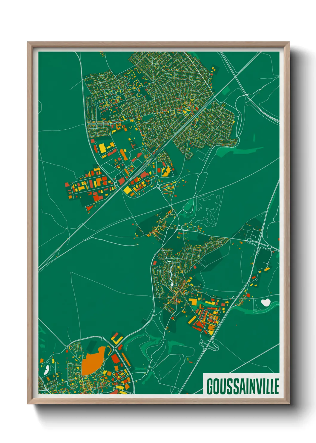 Une affiche de carte sur Goussainville