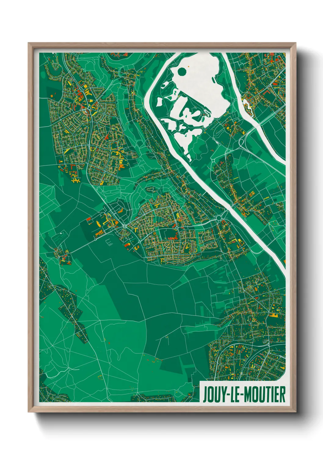 Une affiche de carte sur Jouy-le-Moutier