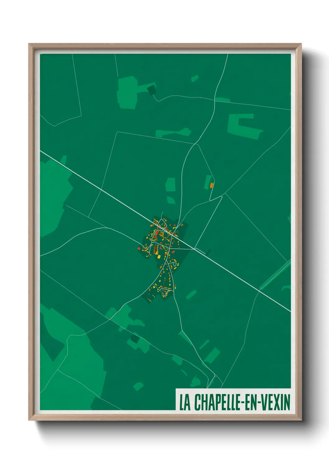 Une affiche de carte sur La Chapelle-en-Vexin