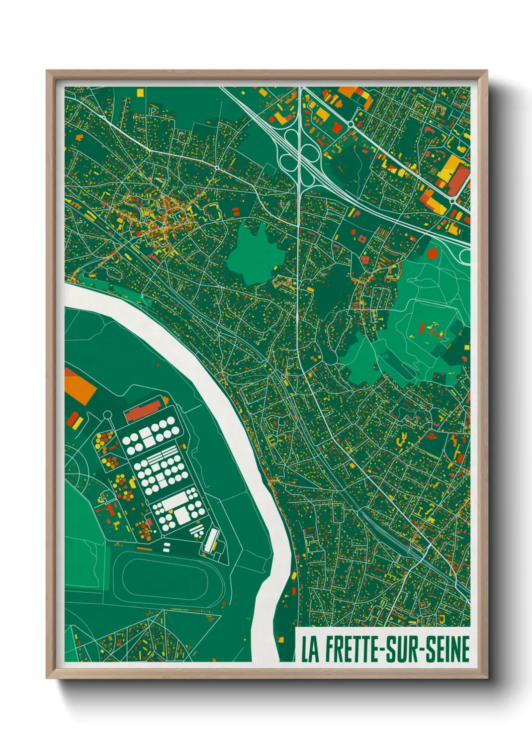 Une affiche de carte sur La Frette-sur-Seine