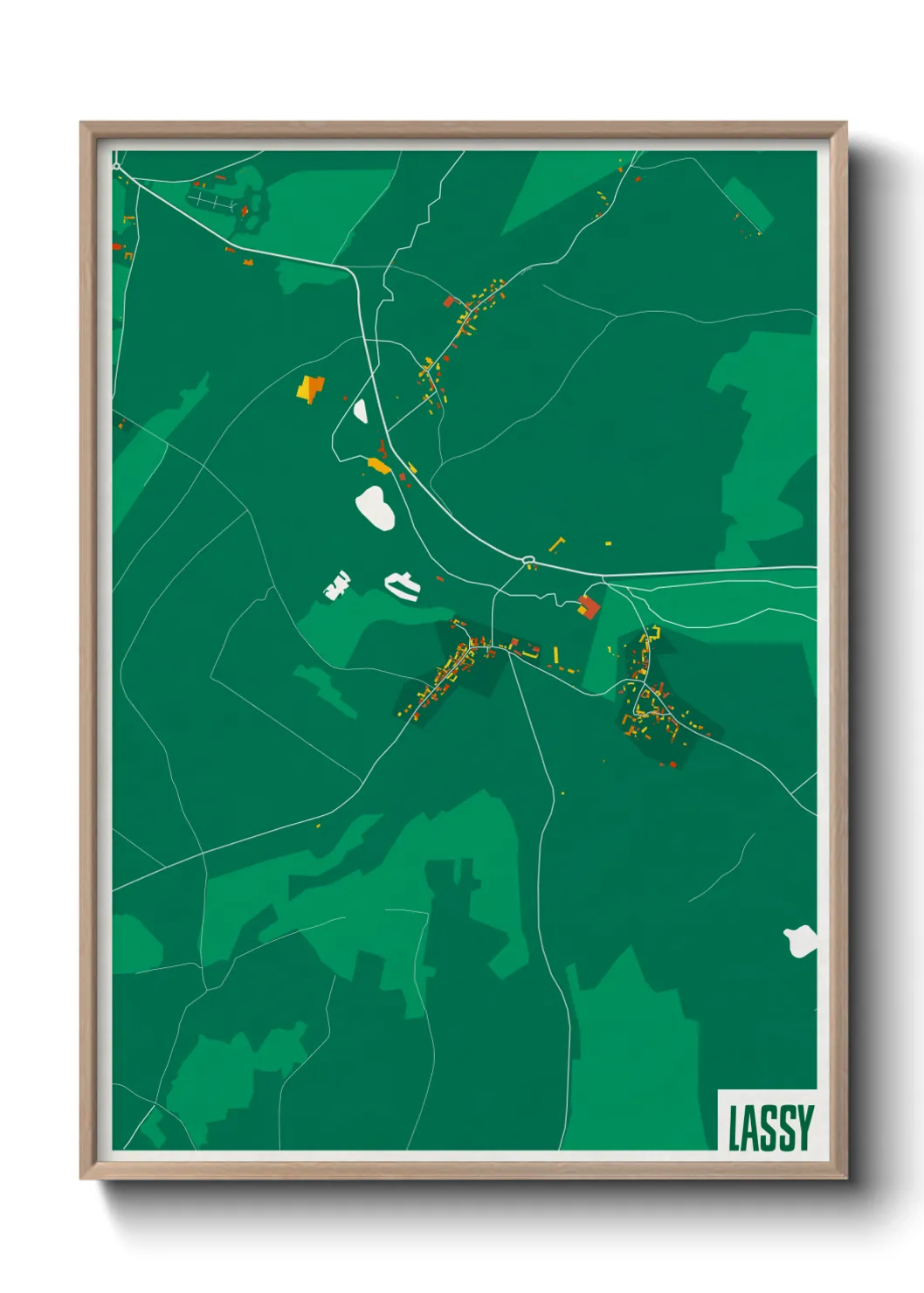 Une affiche de carte sur Lassy