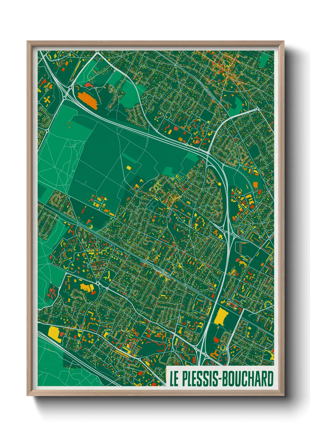 Une affiche de carte sur Le Plessis-Bouchard