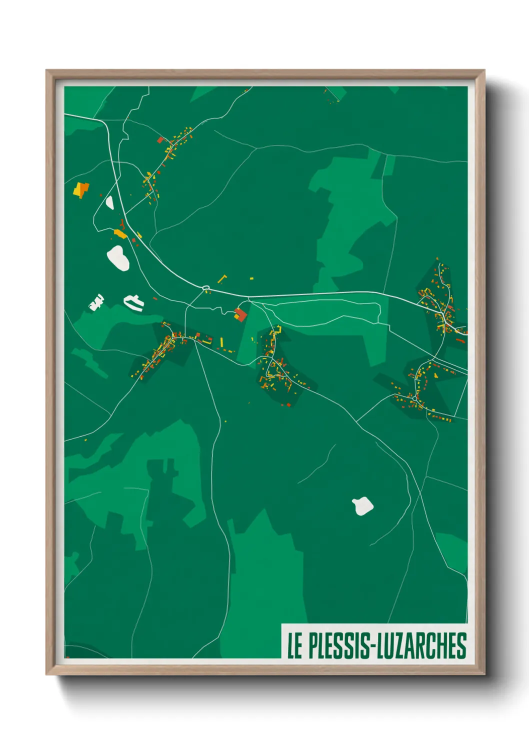 Une affiche de carte sur Le Plessis-Luzarches