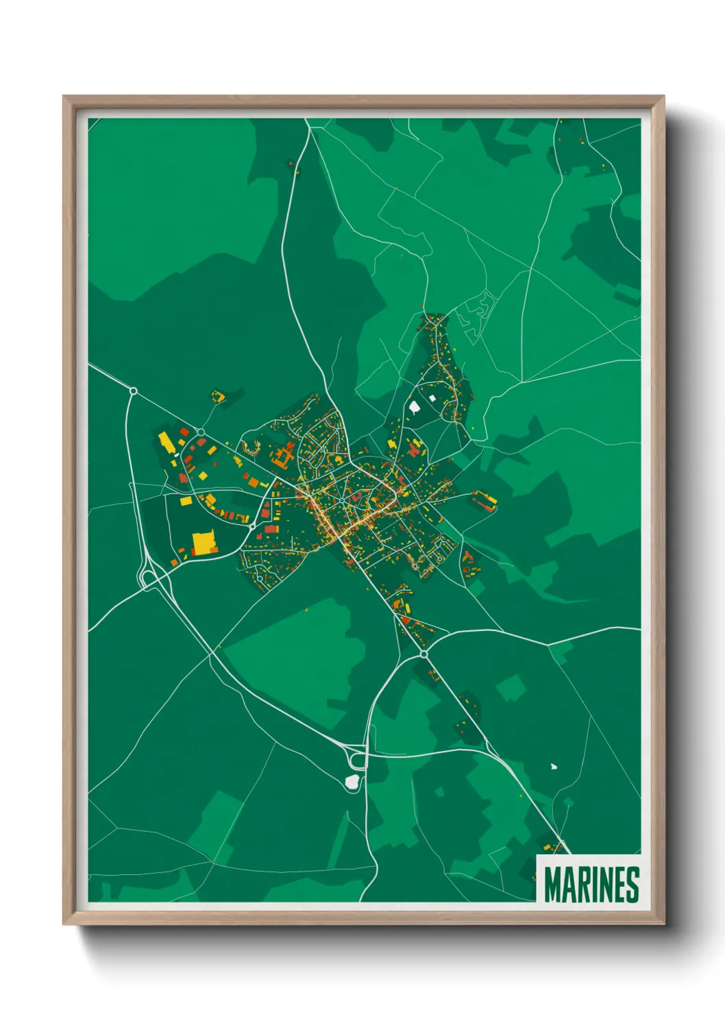 Une affiche de carte sur Marines