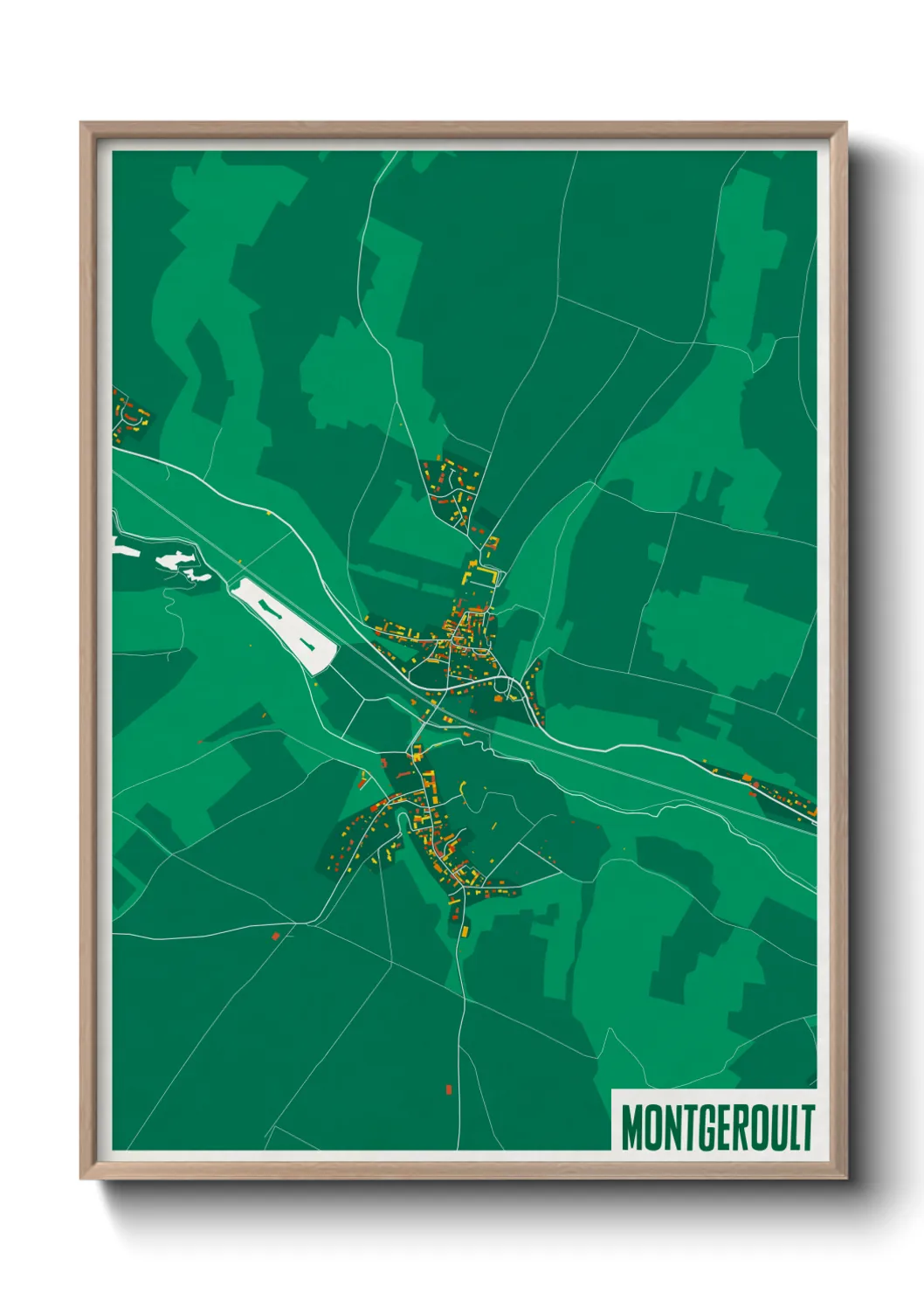 Une affiche de carte sur Montgeroult
