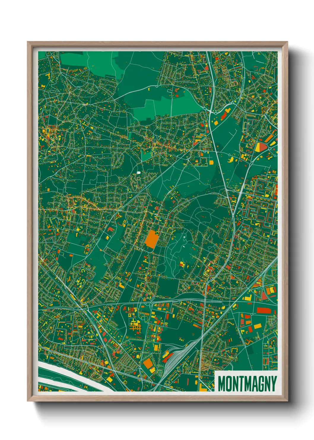 Une affiche de carte sur Montmagny