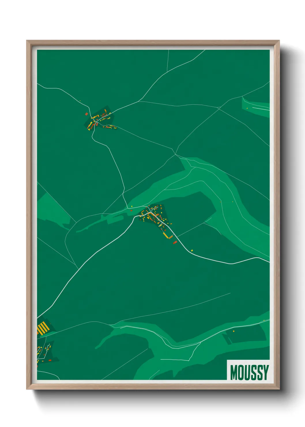 Une affiche de carte sur Moussy