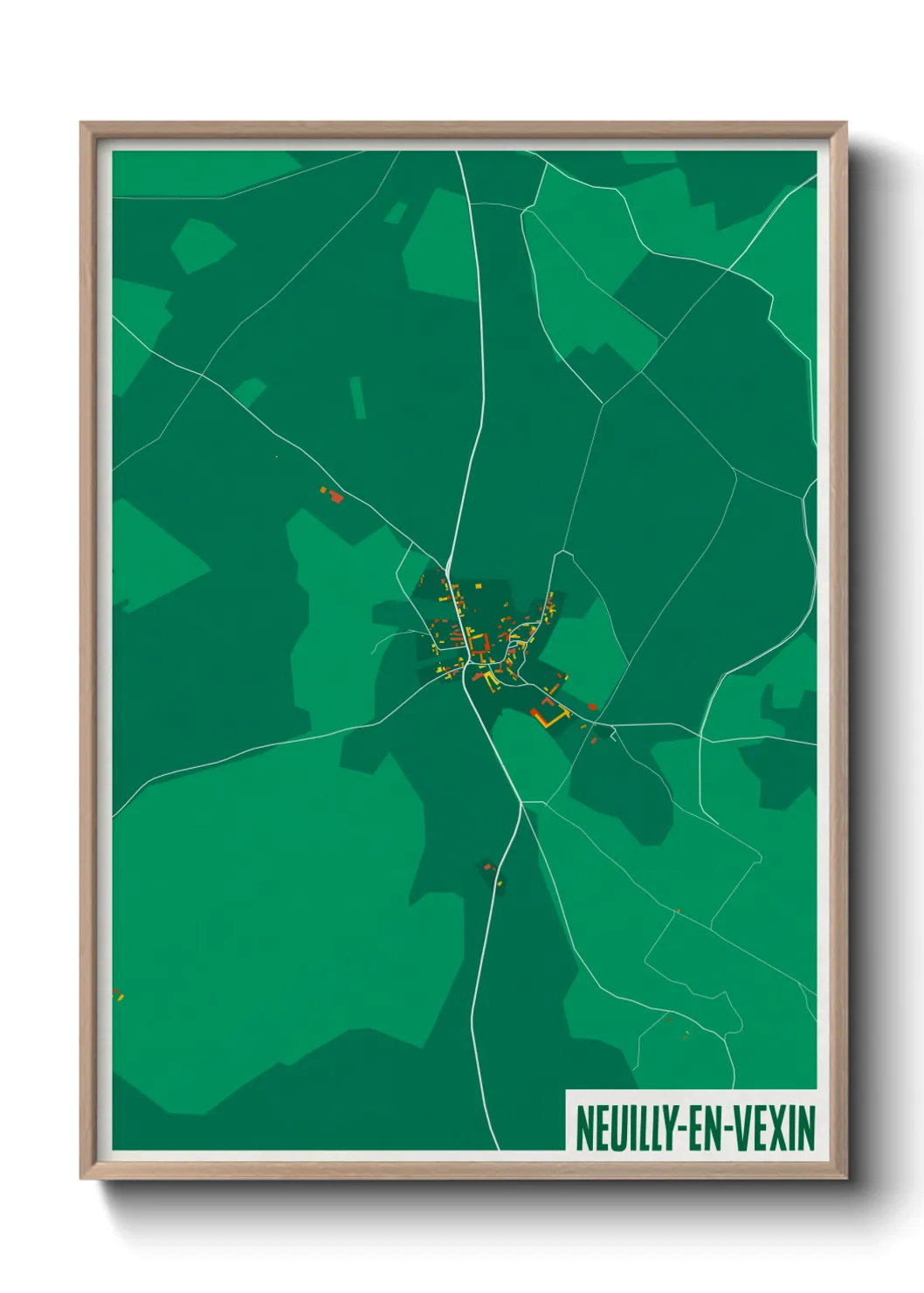 Une affiche de carte sur Neuilly-en-Vexin