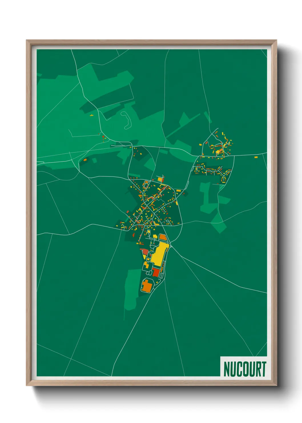 Une affiche de carte sur Nucourt