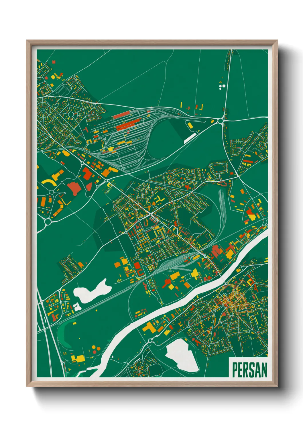 Une affiche de carte sur Persan
