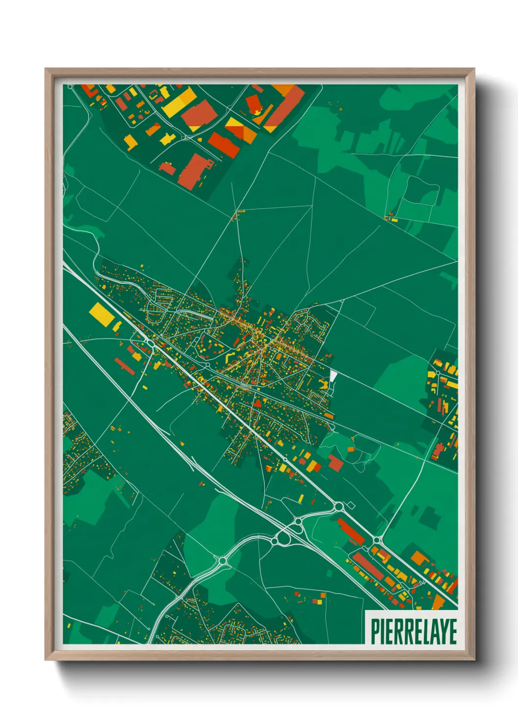 Une affiche de carte sur Pierrelaye