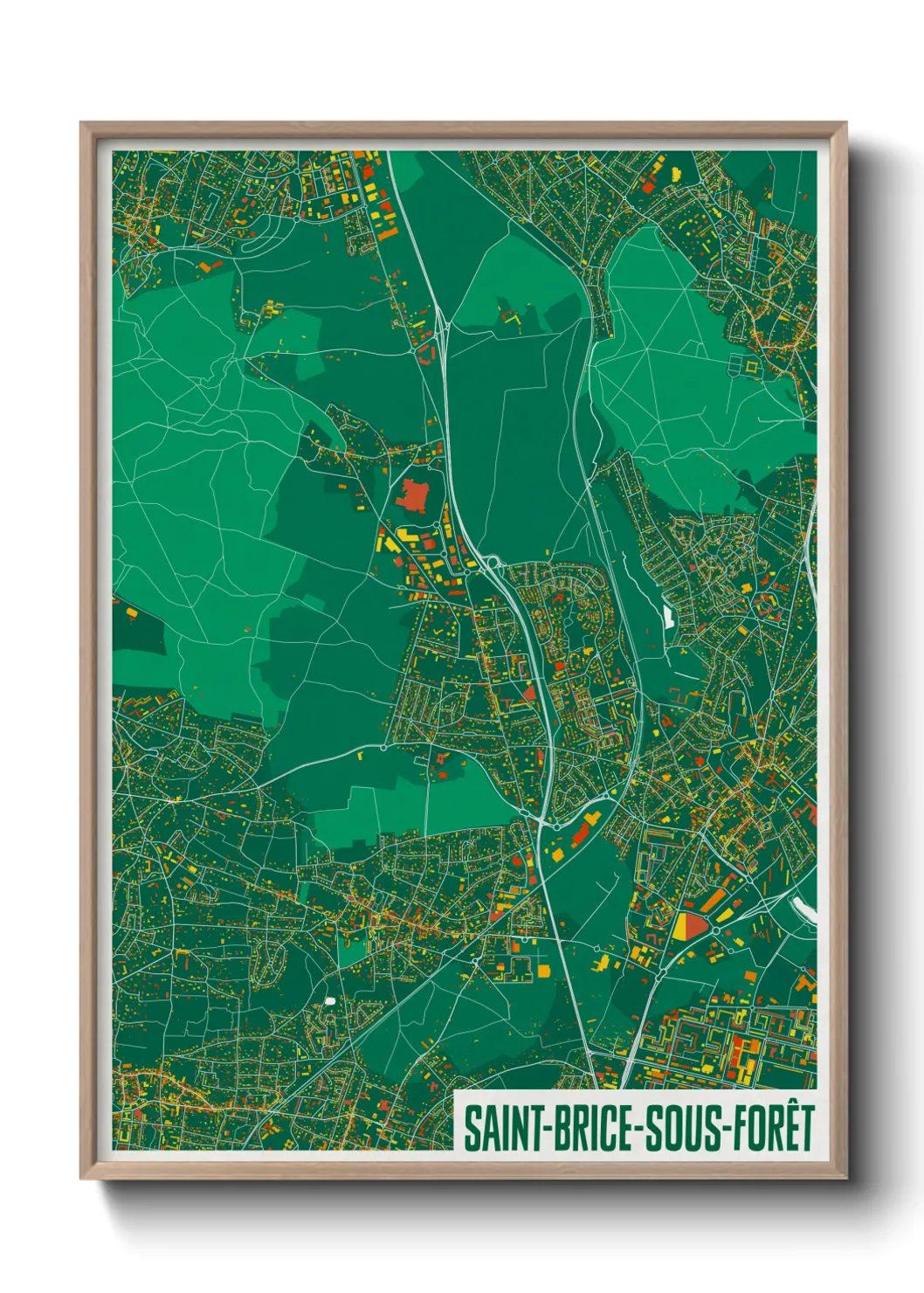 Un poster carteSaint-Brice-sous-Forêt