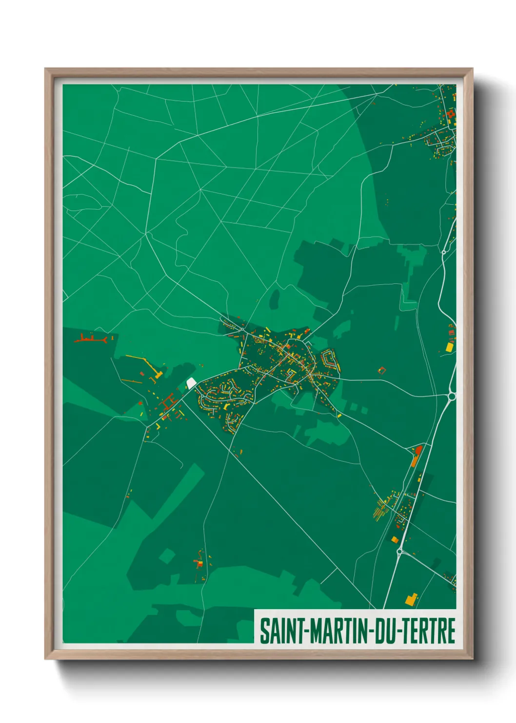 Une affiche de carte sur Saint-Martin-du-Tertre