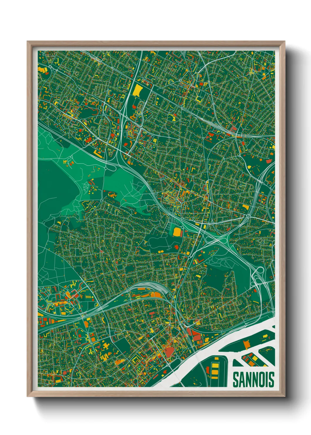 Une affiche de carte sur Sannois