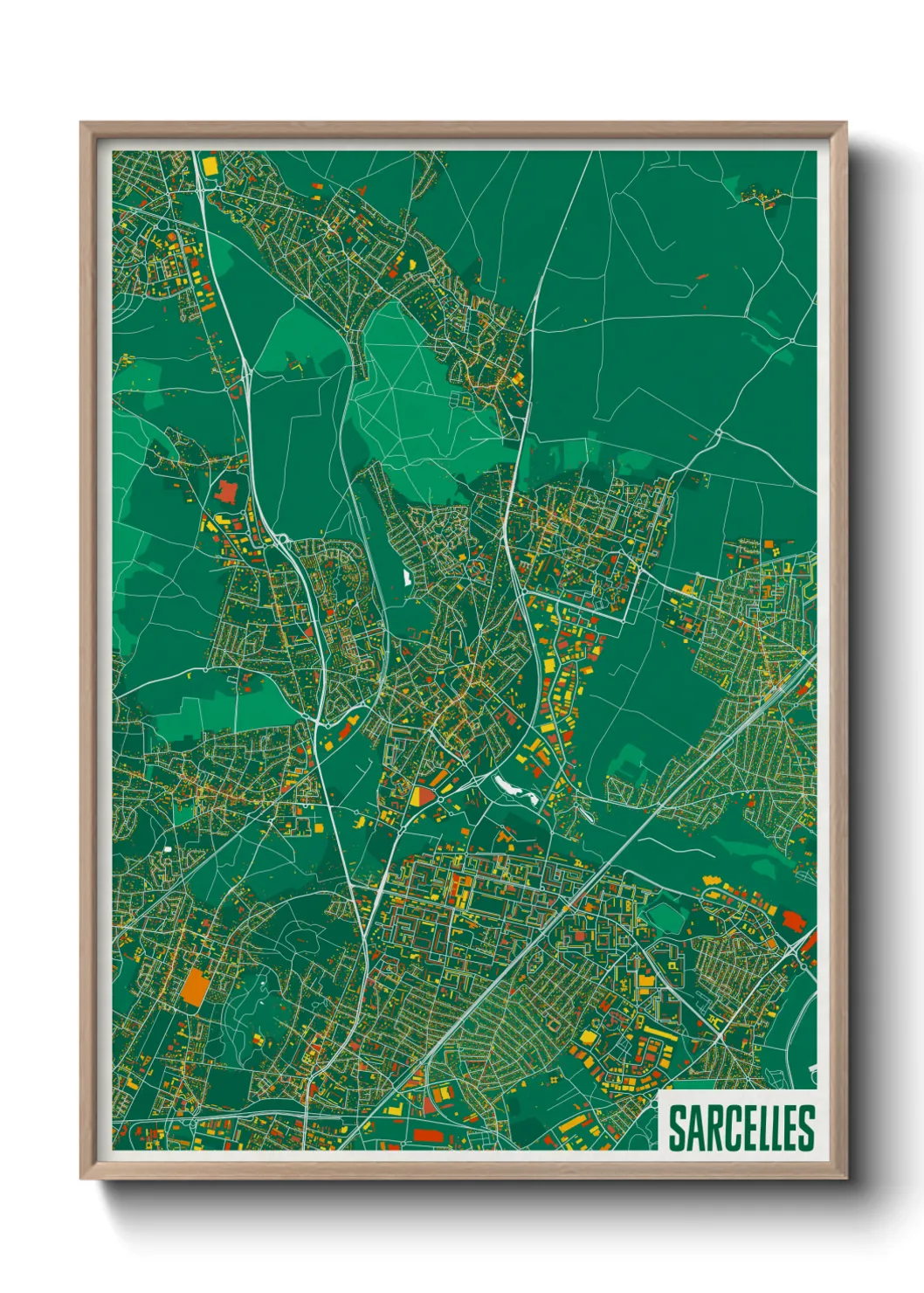 Une affiche de carte sur Sarcelles