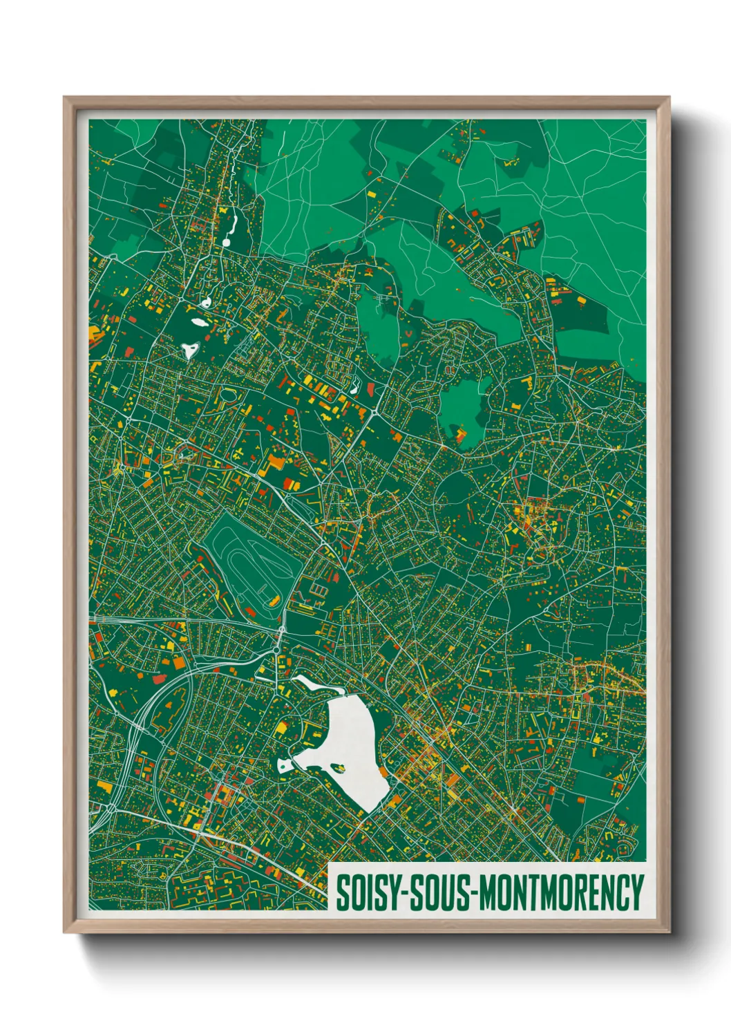 Une affiche de carte sur Soisy-sous-Montmorency