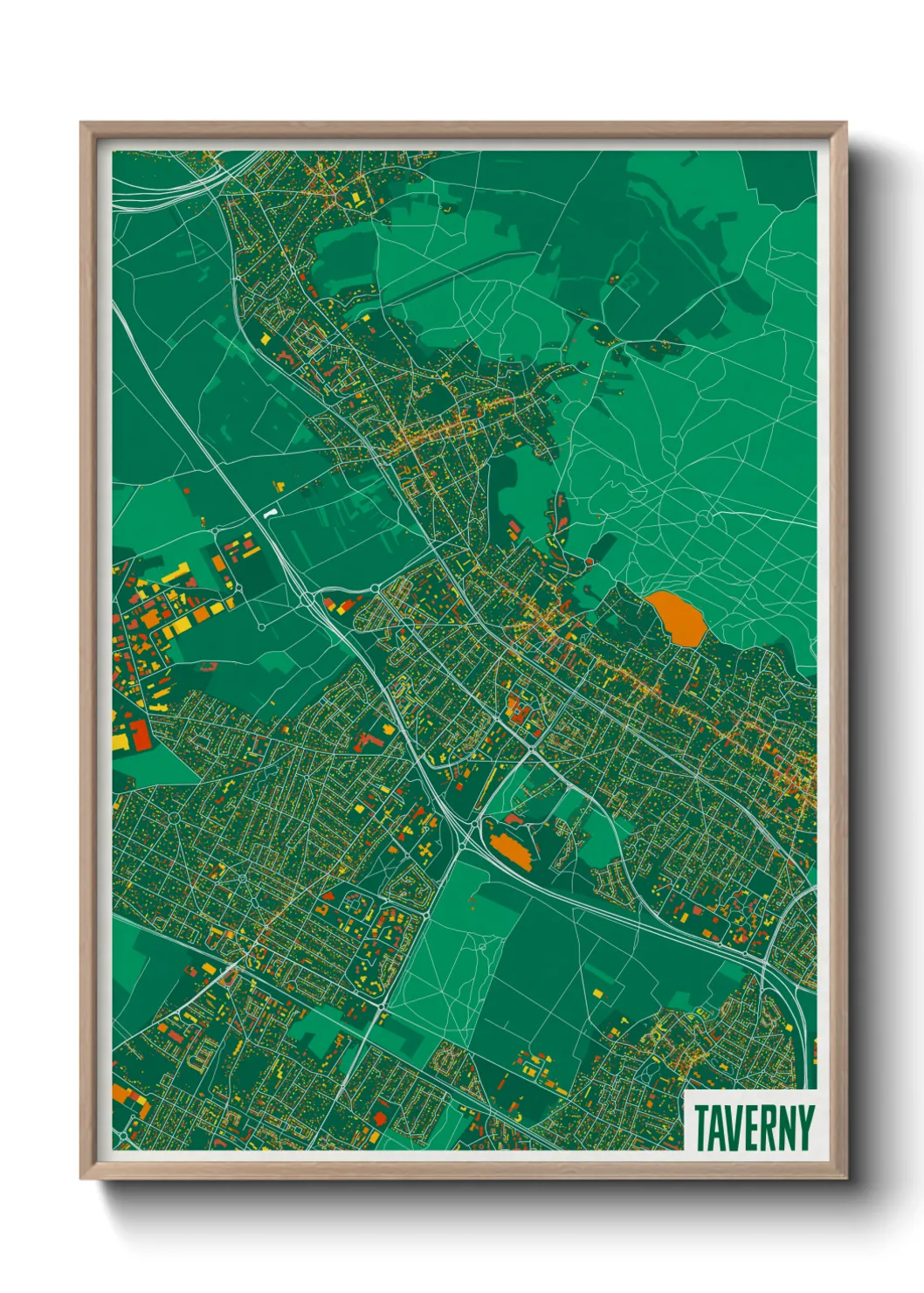 Une affiche de carte sur Taverny