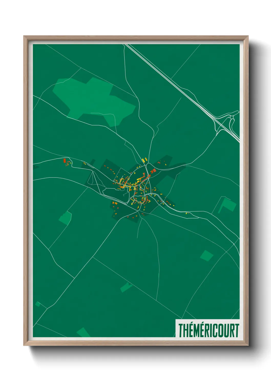 Une affiche de carte sur Théméricourt