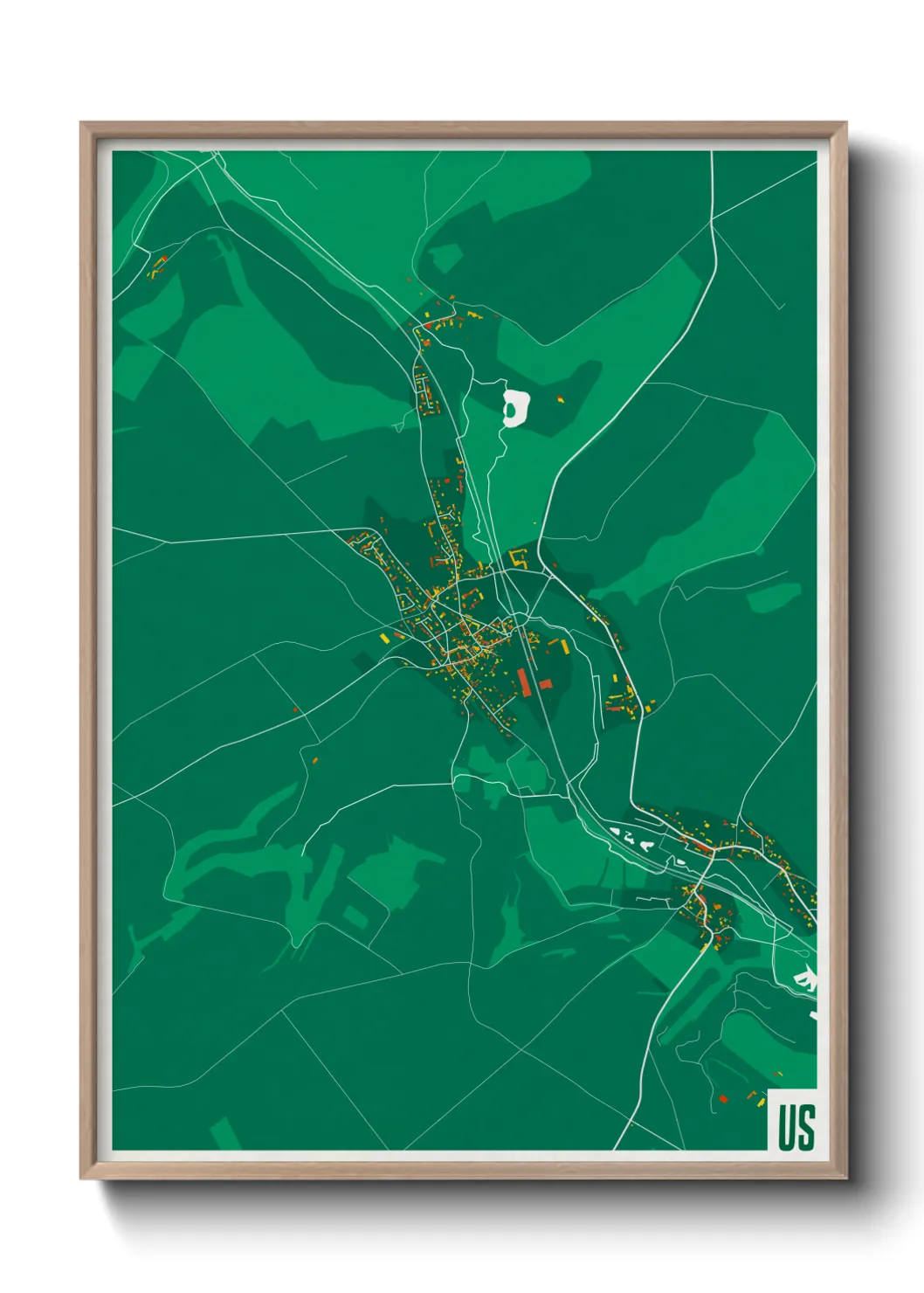 Une affiche de carte sur Us