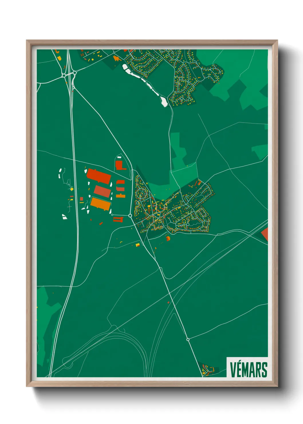 Une affiche de carte sur Vémars