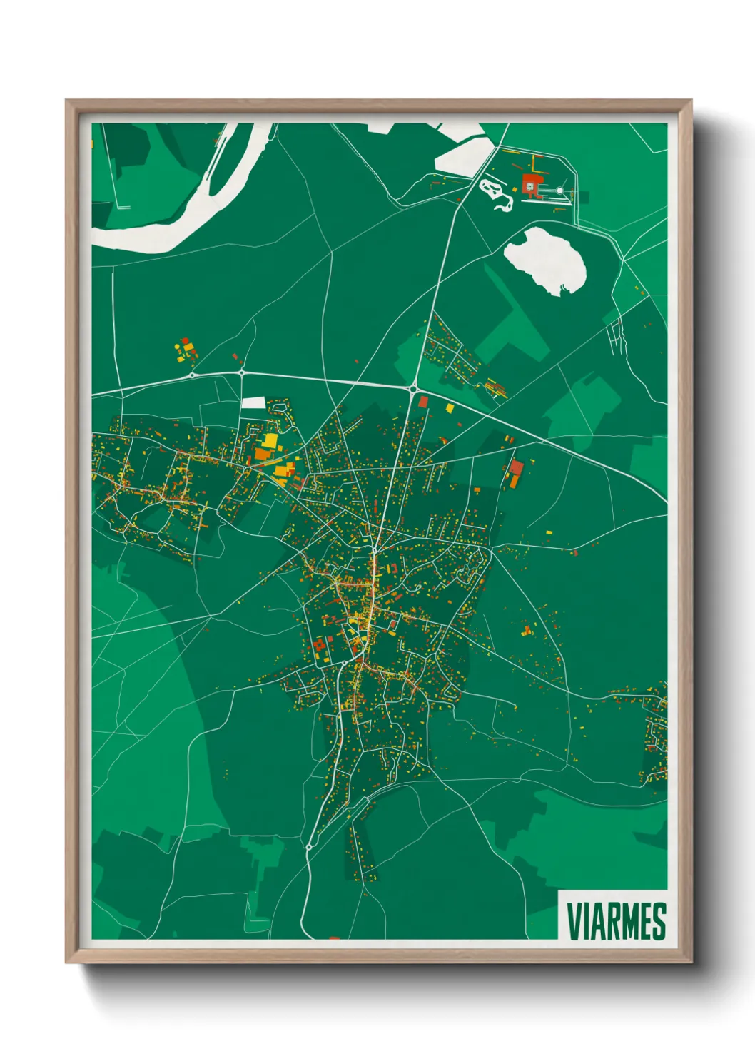 Une affiche de carte sur Viarmes